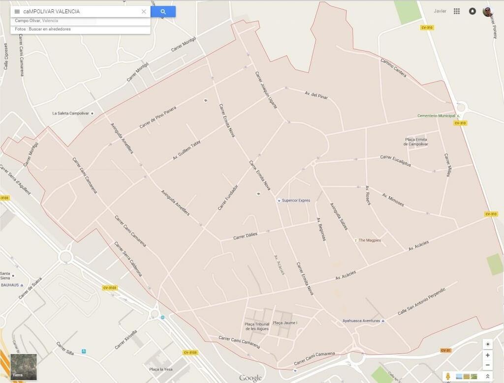 Map of Streets of Campolivar 